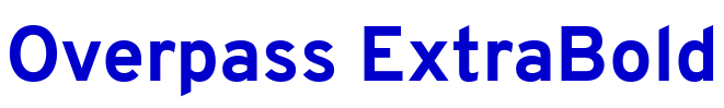 Overpass ExtraBold font